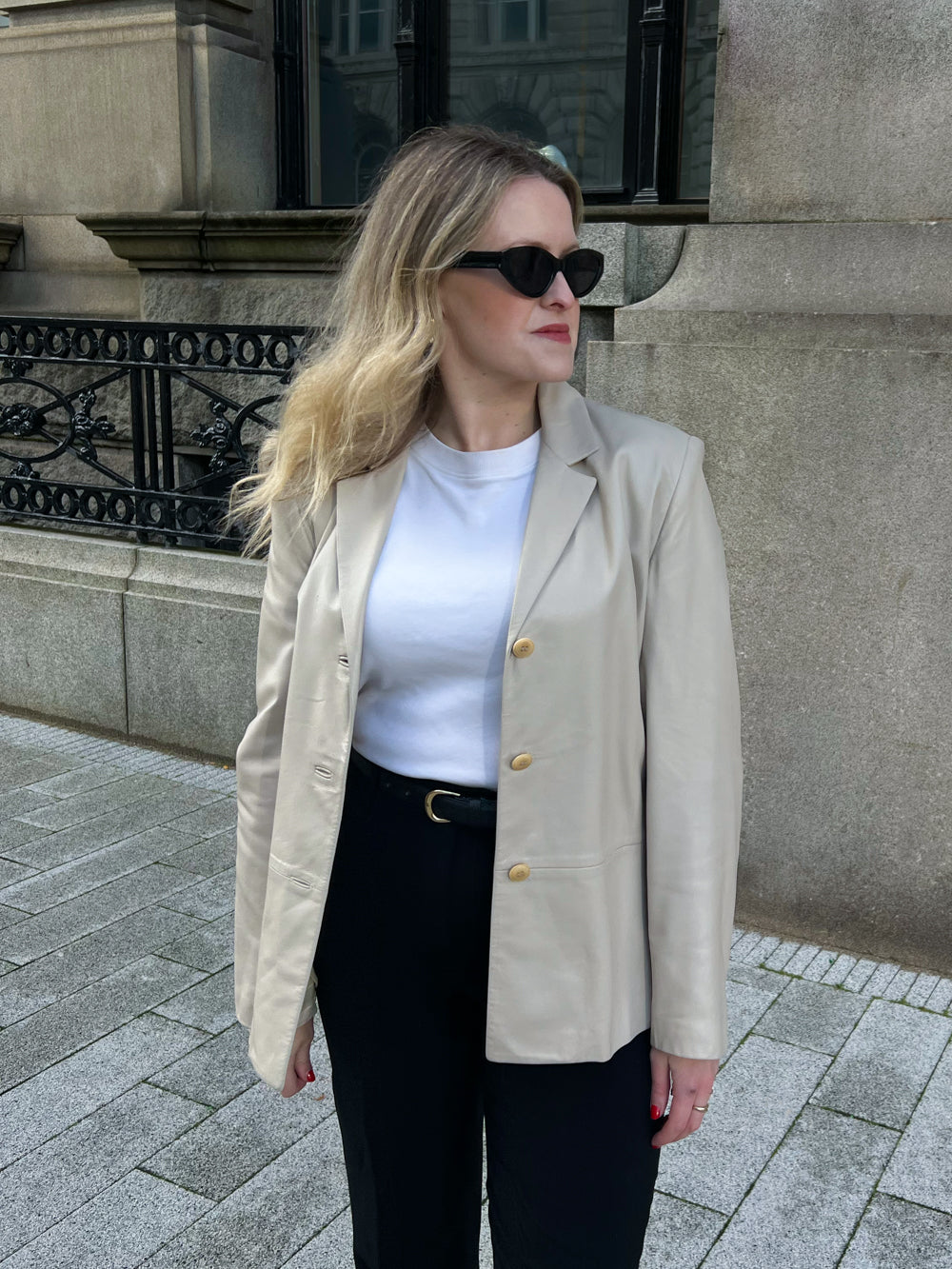 Max mara leather coat hot sale