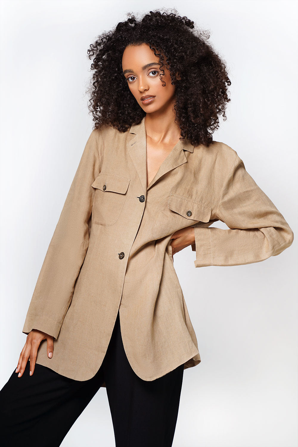 Max mara linen jacket top