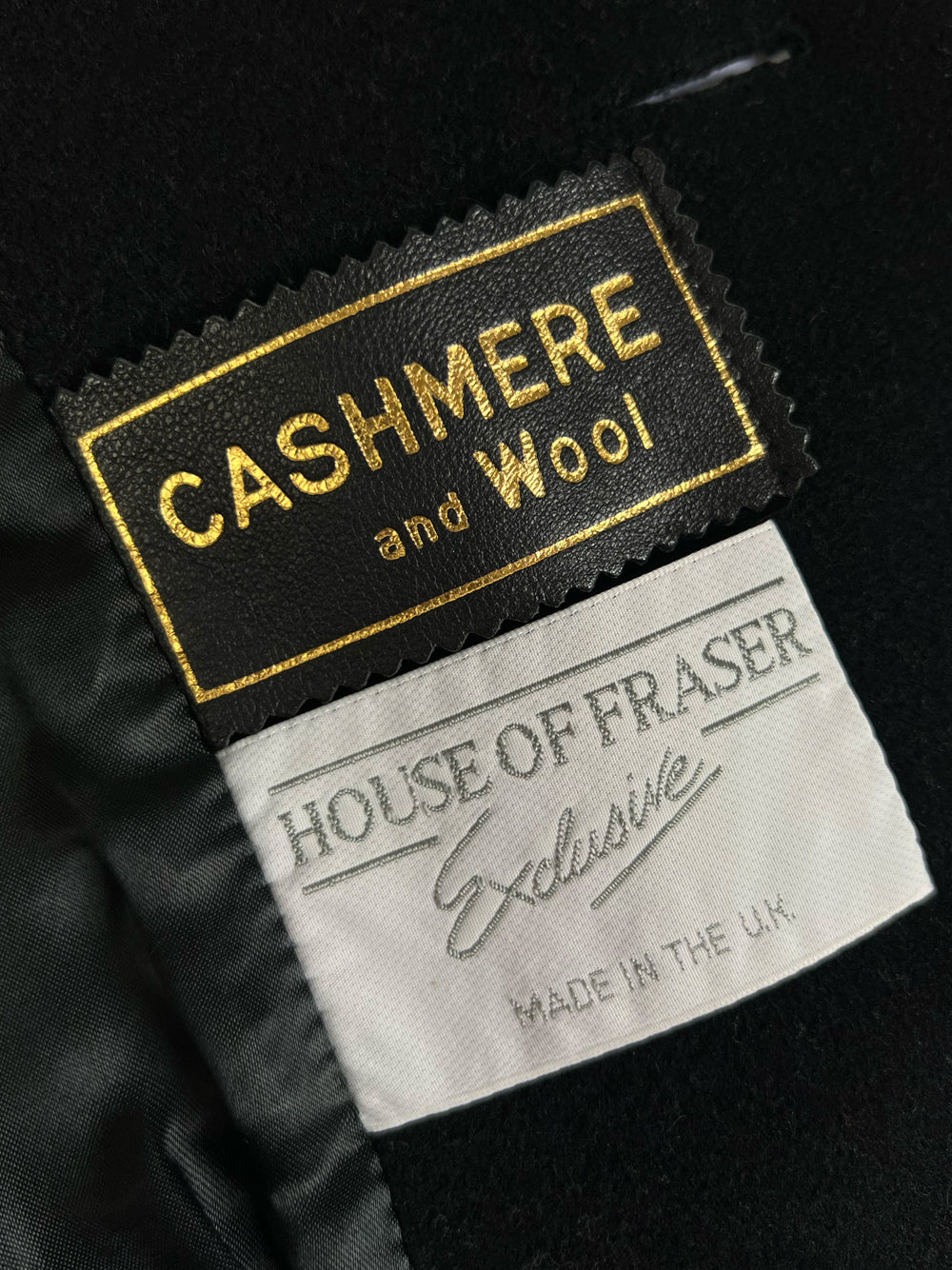 Vintage Cashmere Double Breasted Coat Size M (8-12)