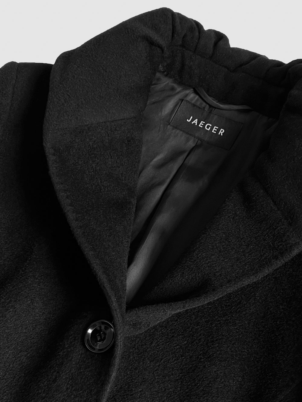 Jaeger black wool coat store