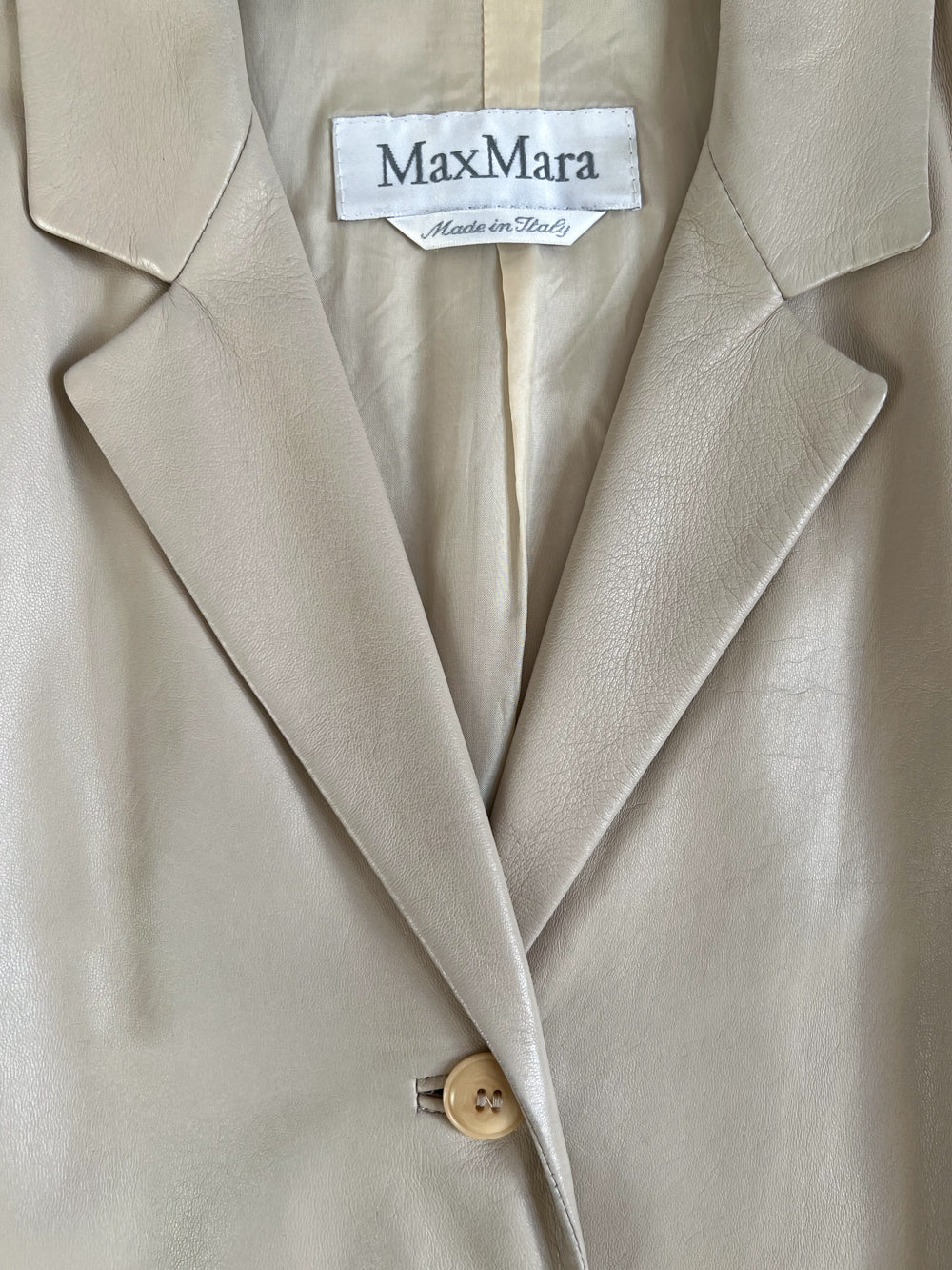Vintage Max Mara Leather Jacket Size S (8-10)