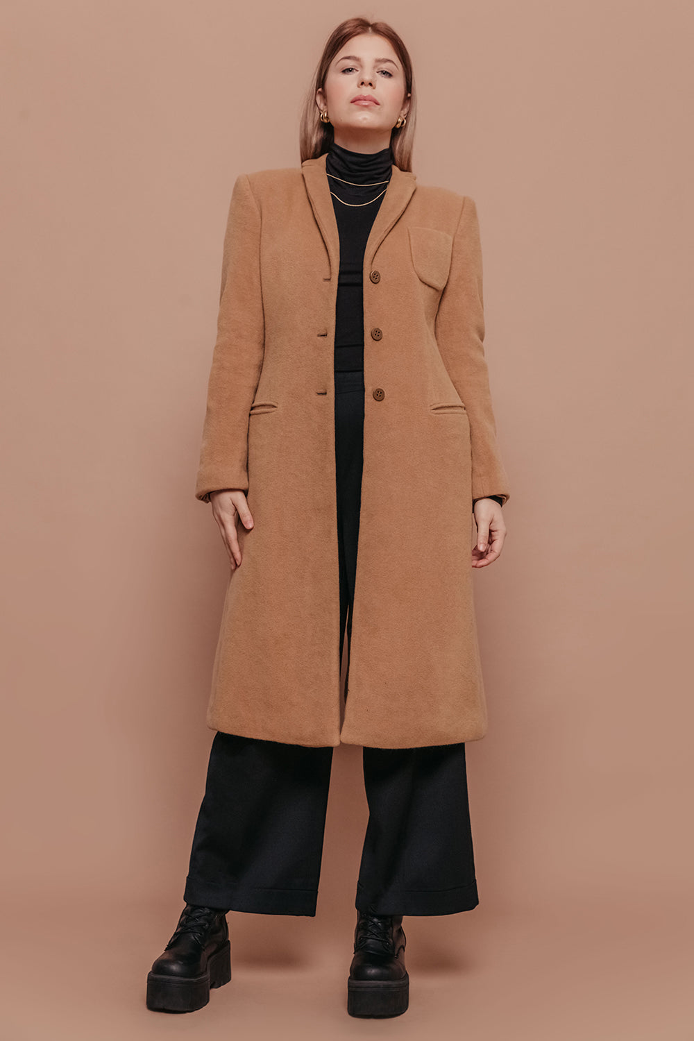 Armani Angora Wool Classic Coat Size 6