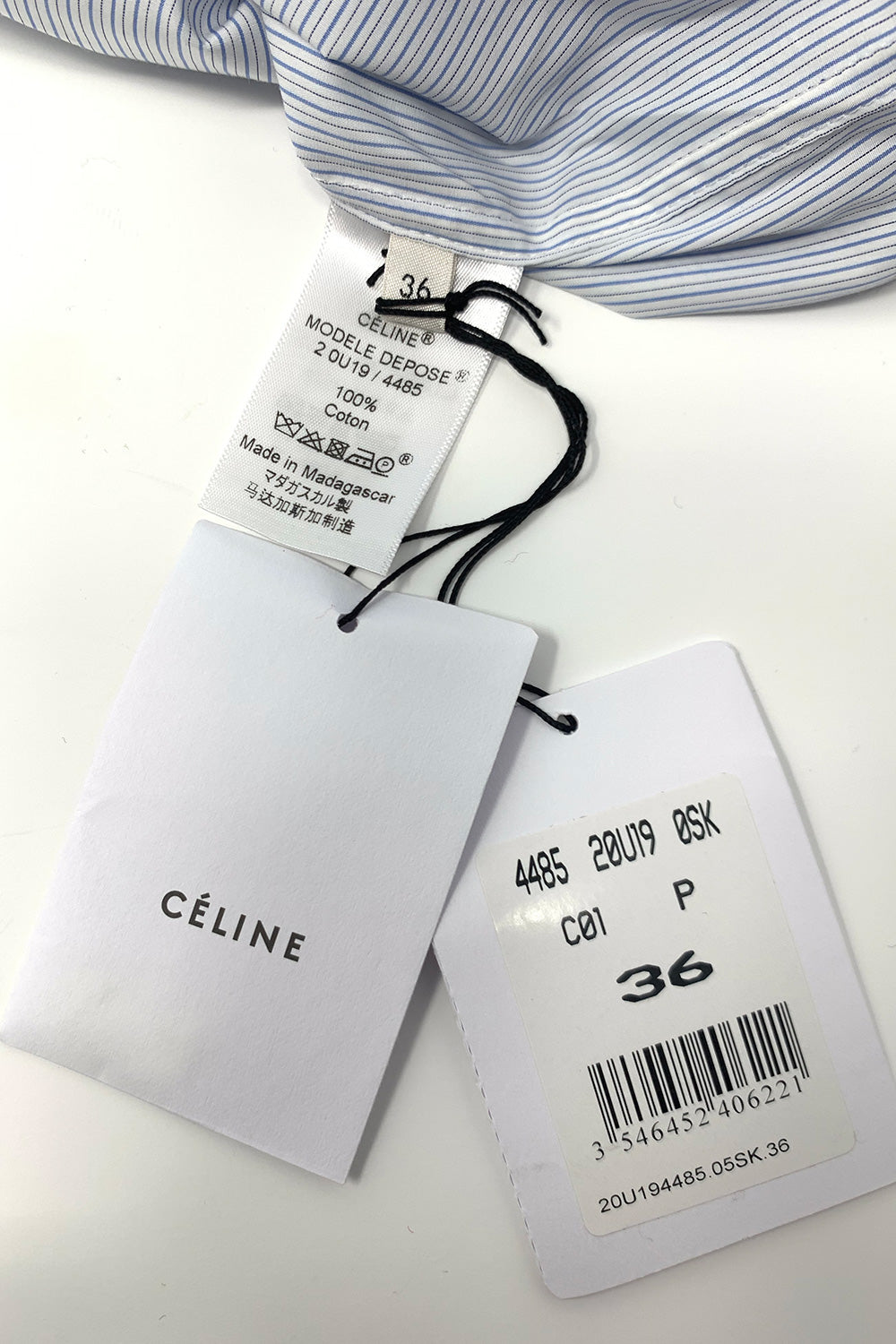 Celine Button Down Pinstripe Shirt Size 10