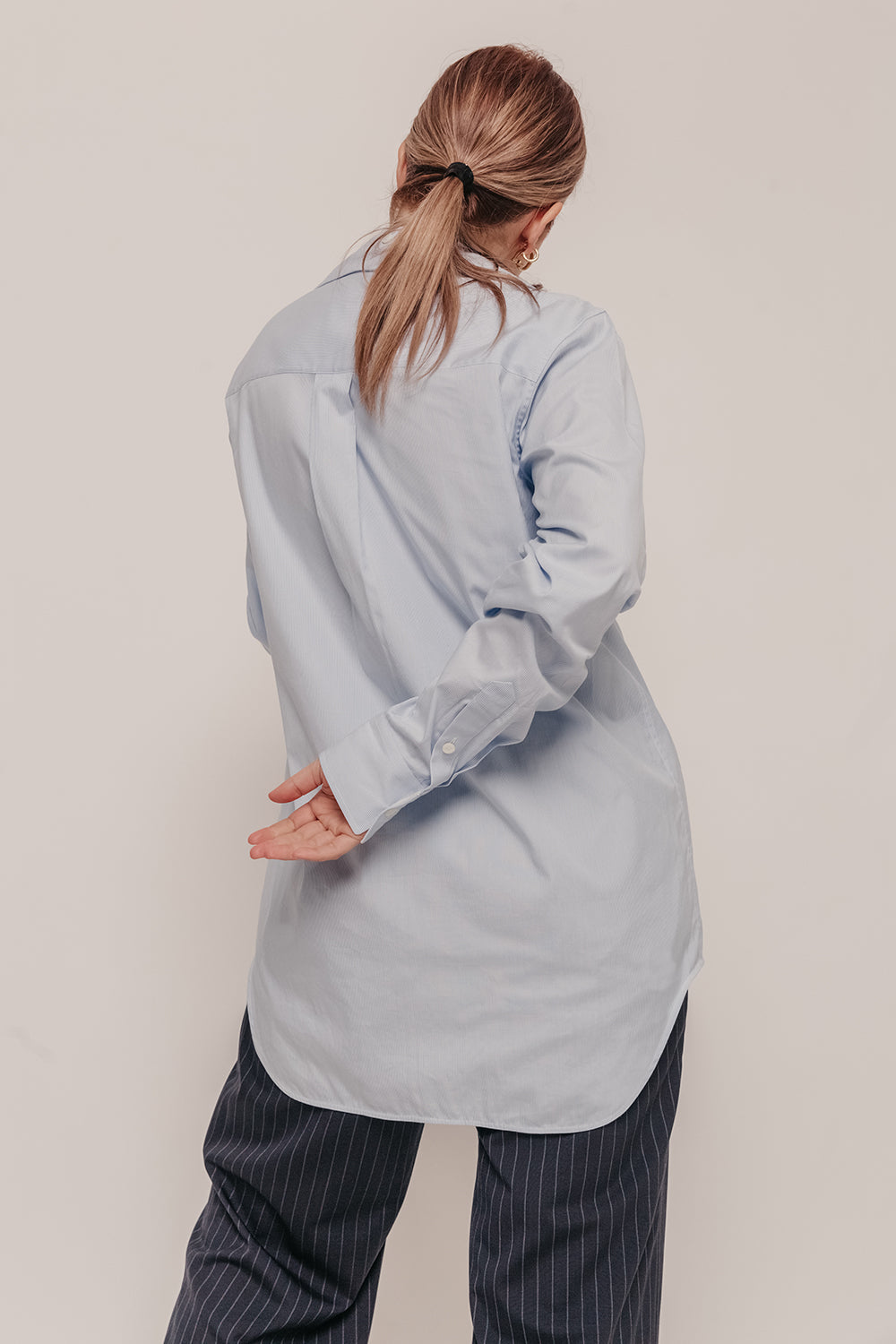 Celine Bib Front Pinstripe Shirt Size 12
