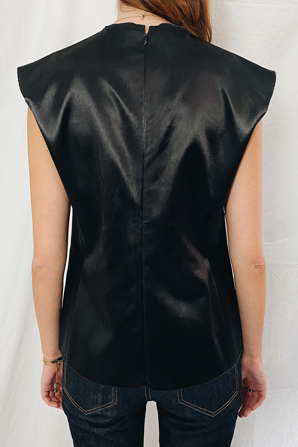 Celine Silky Sleeveless Vest Top Size 12