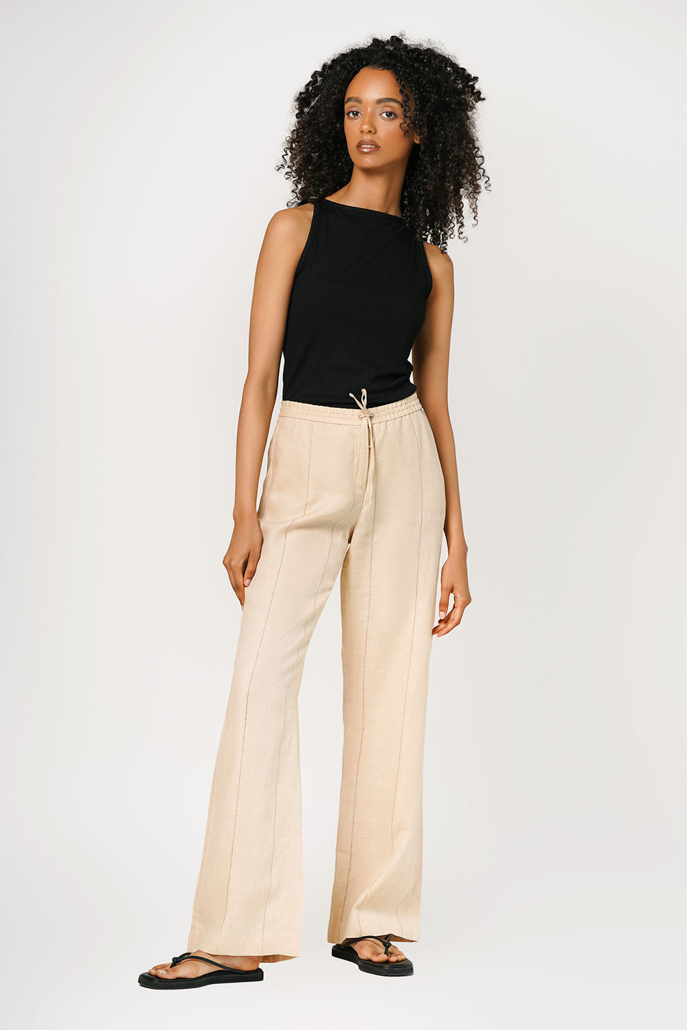 Escada Sport Relaxed Cotton Trousers With Cut Out Detail Size S