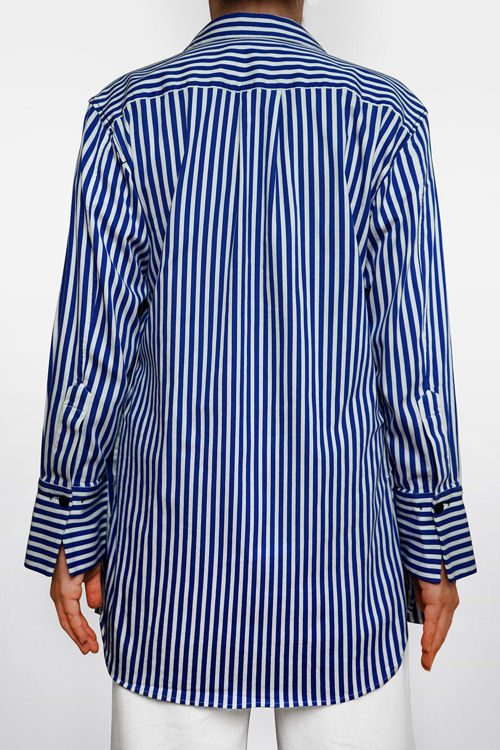 Malene Birger Pre-Owned Stripe Long Shirt Size S