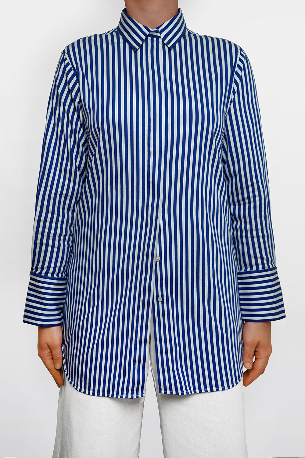 Malene Birger Pre-Owned Stripe Long Shirt Size S