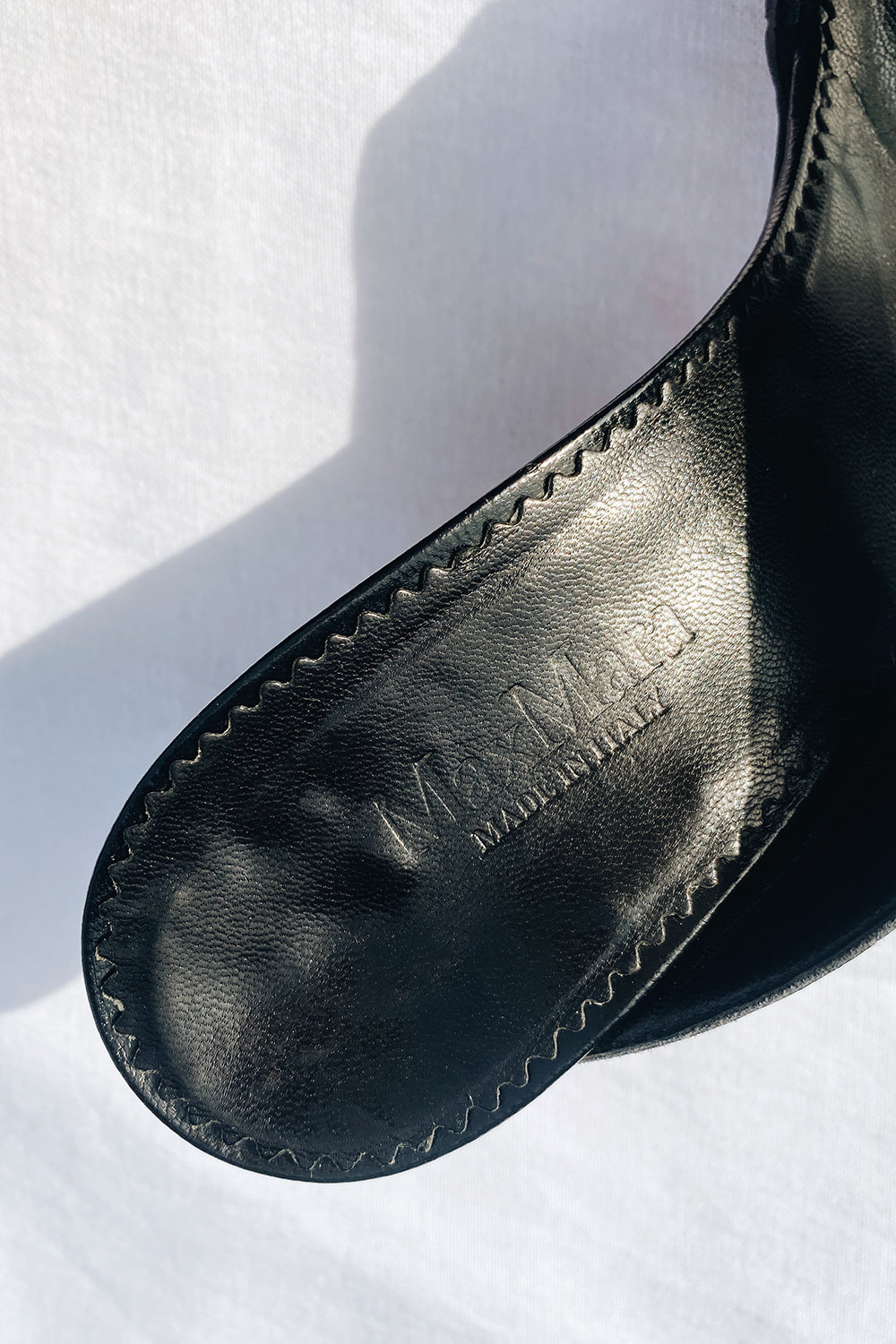 Max Mara Leather Heeled Mules Size 38