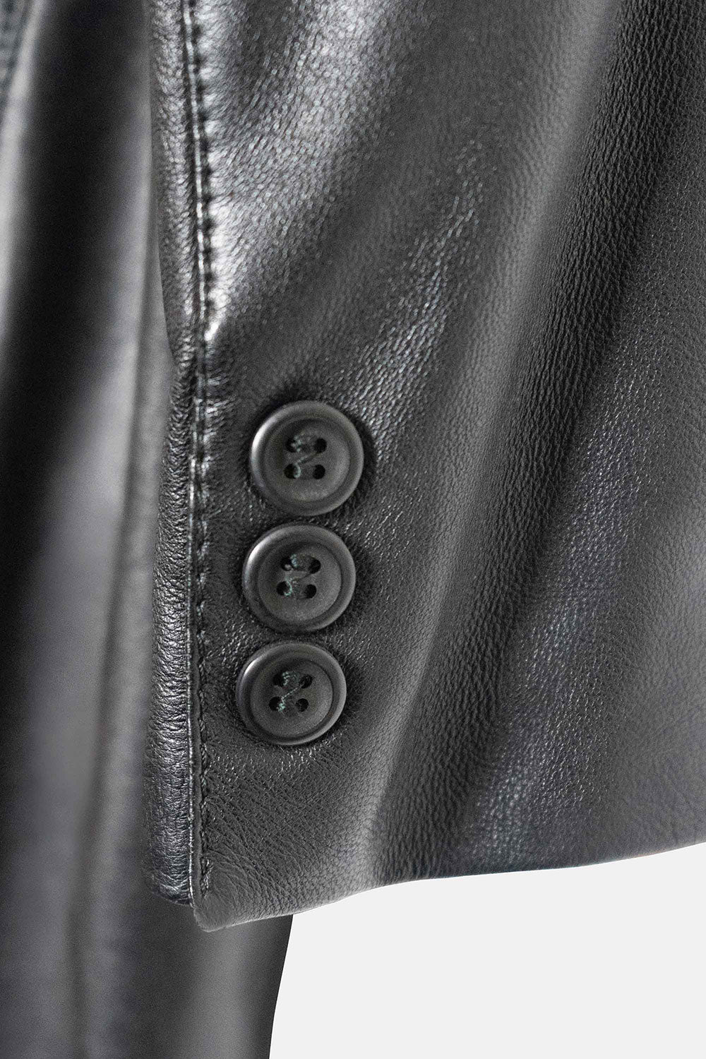Max Mara Vintage Leather Blazer Buttons