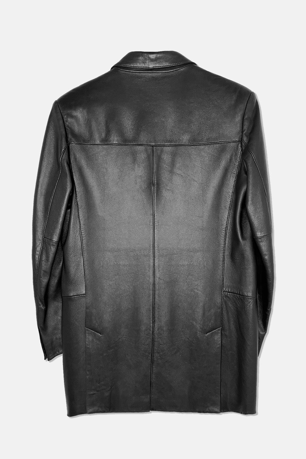 Max Mara Weekend Real Leather 90's Longline Blazer Size 10/12