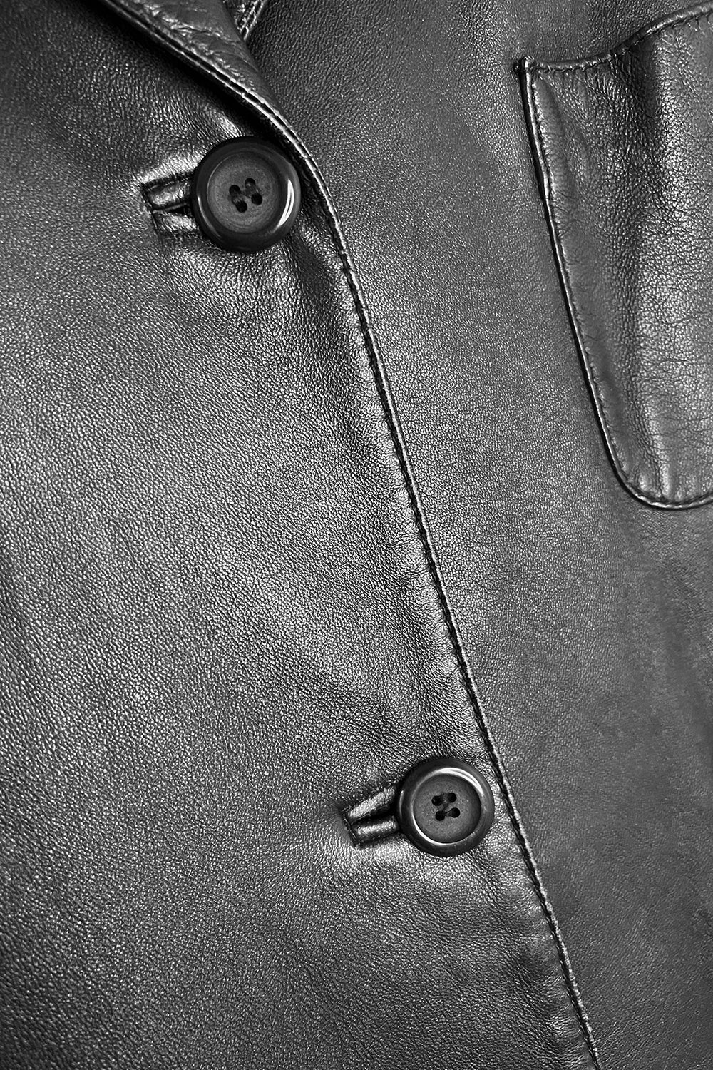 Max Mara Weekend Real Leather 90's Longline Blazer Size 10/12